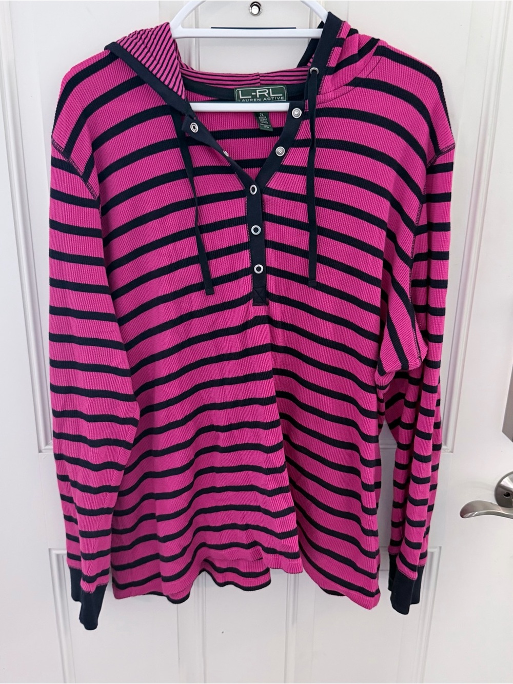 Lauren Active Ralph Lauren Hoodie 2X | Pink Navy Thermal